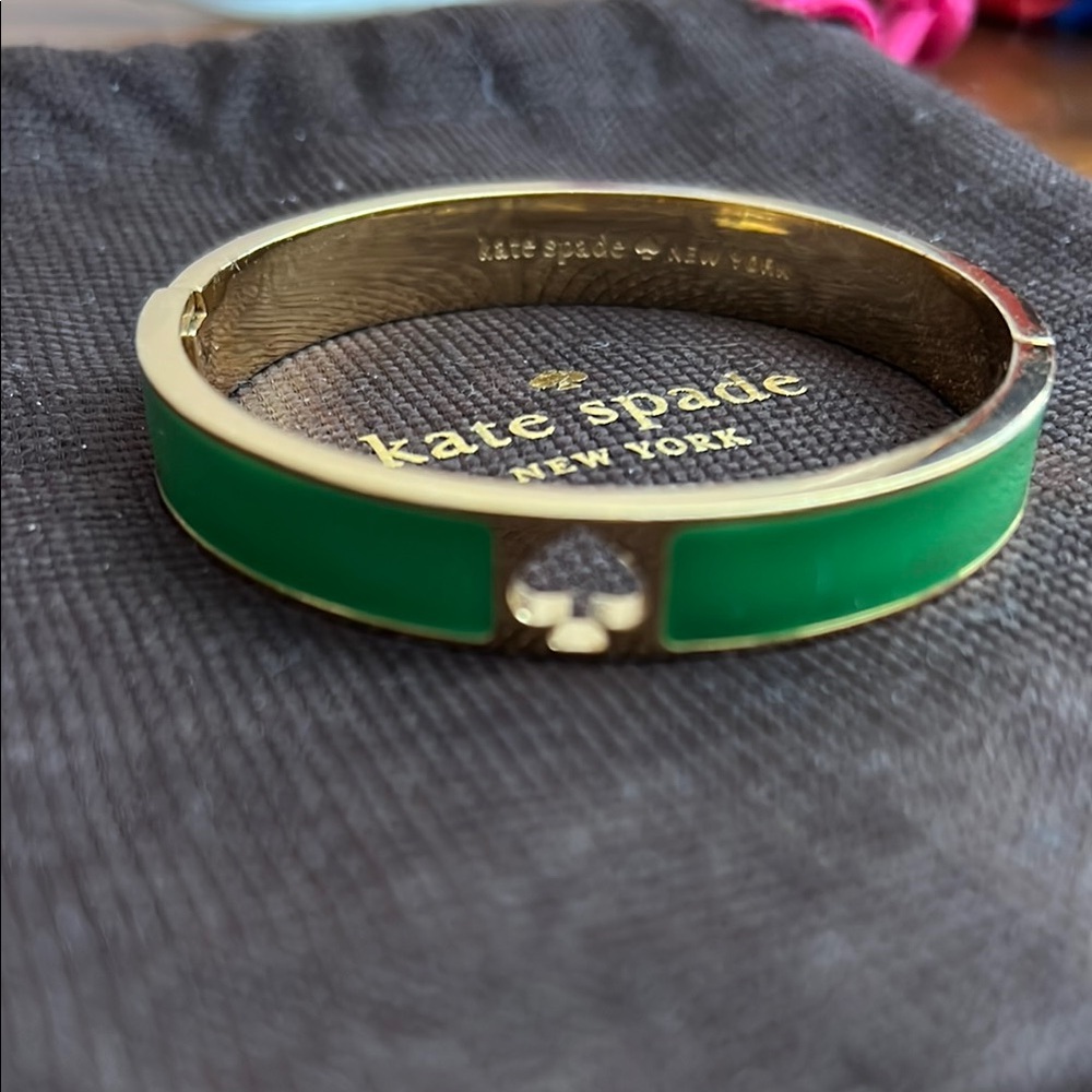 kate spade Green Enamel Bangle Bracelet
